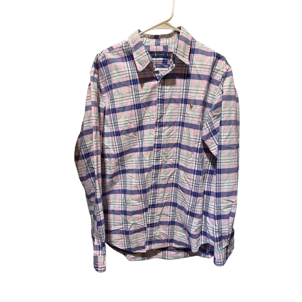 Ralph Lauren Long Sleeve Button Down Plaid Shirt Size XL